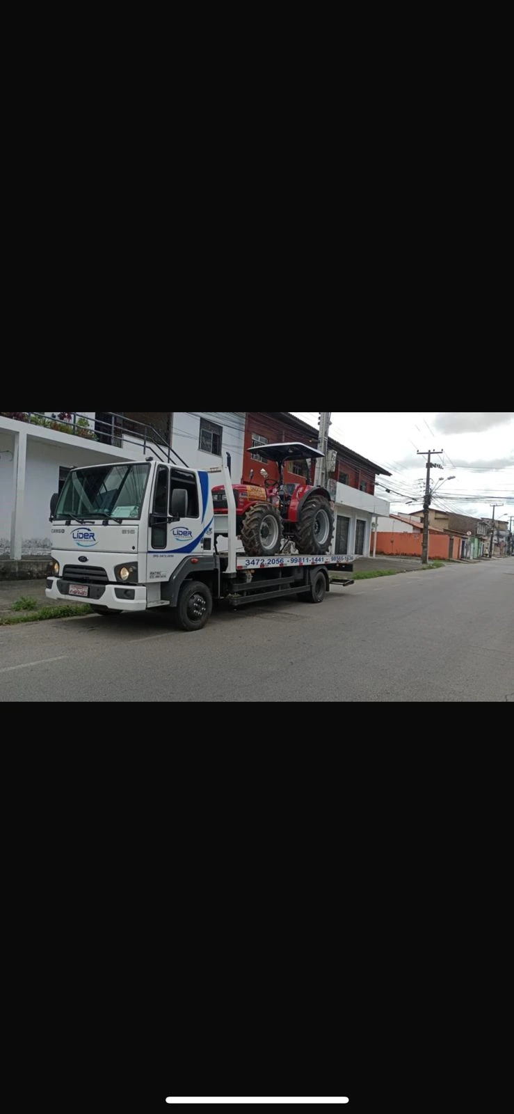 Transporte de trator no Ceará